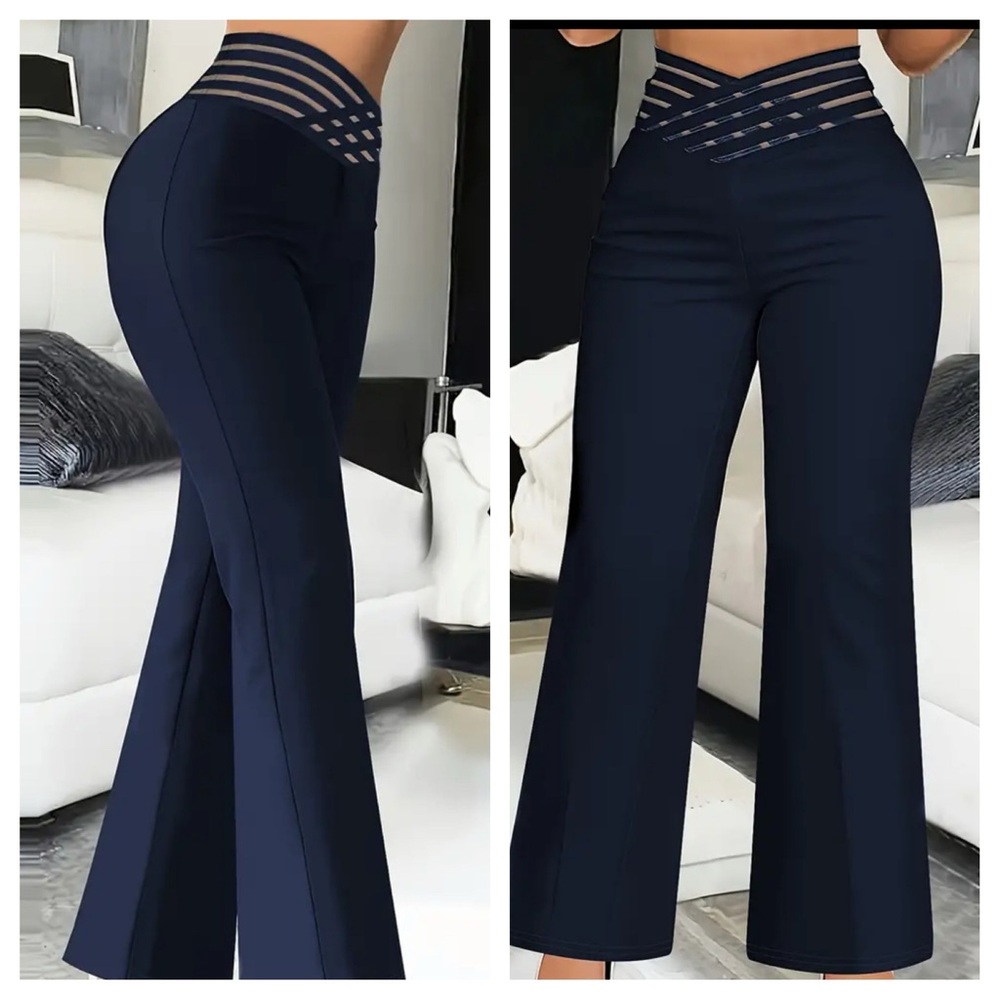 🌺Navy blue high waisted wide leg butter soft pants! 🌺